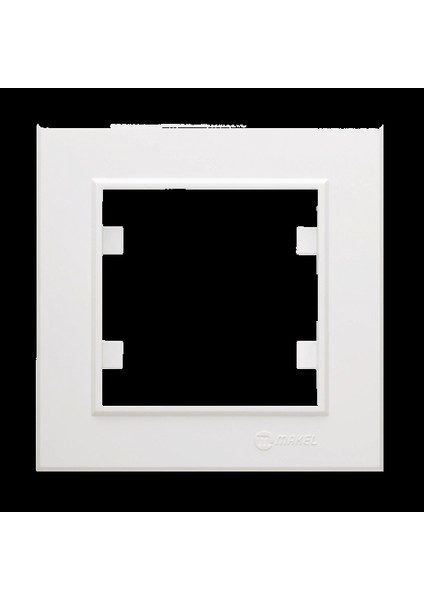 Beyaz Tekli Çerçeve - Priz ve Anahtar Için Uyumlu Çerçeve