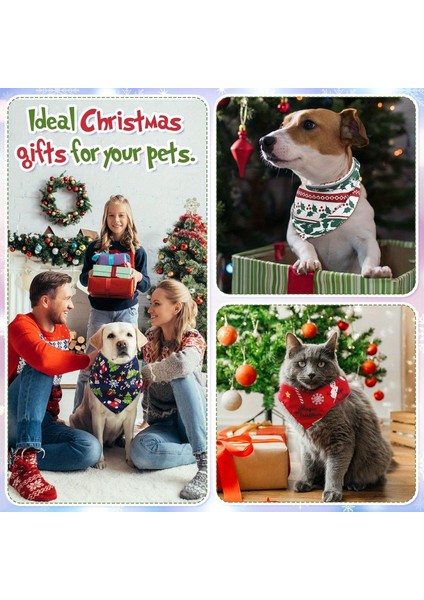 Yılbaşı Temalı Köpek Bandana Seti 2'li – Premium Kumaş Christmas Aksesuarı fiyatları