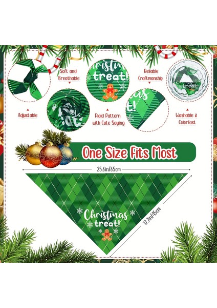 Yılbaşı Temalı Köpek Bandana Seti 2'li – Premium Kumaş Christmas Aksesuarı fırsatları