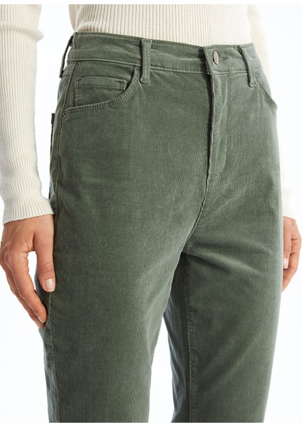 Yeni Sezon Dar Fit Kadife Kadın Pantolon modelleri