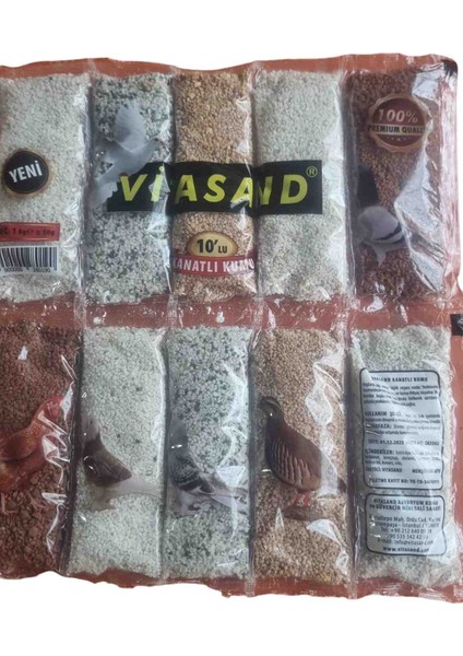 Güvercin Mineral 20 Paket 10 Bölmeli Kuş Keklik Bıldırcın Tavuk Mineral Vitamin 20 kg