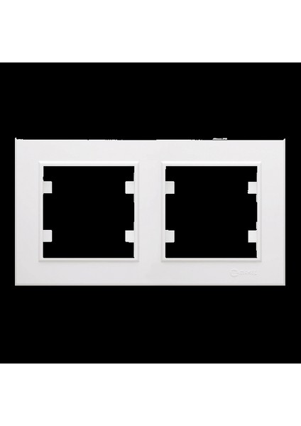 Beyaz Ikili Çerçeve - Priz ve Anahtar Için Uyumlu Çerçeve fiyatları