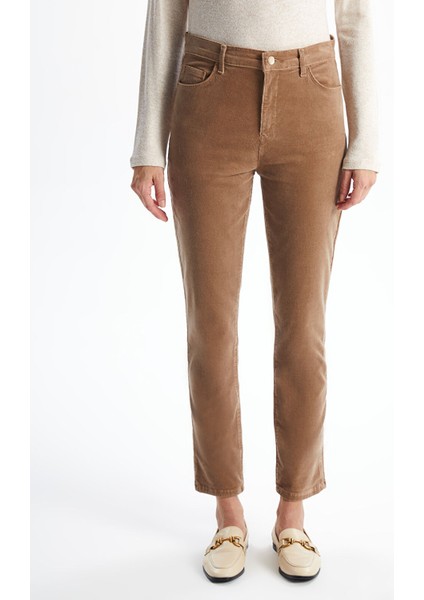 Yeni Sezon Dar Fit Kadife Kadın Pantolon modelleri