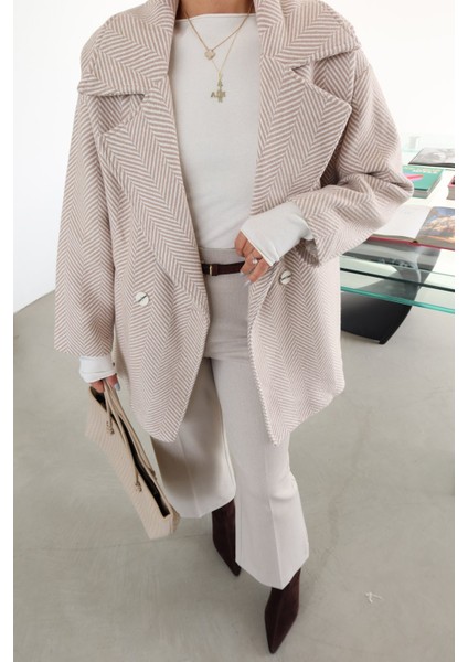 Balık Sırtı Kruvaze Yaka Kaban indirimleri