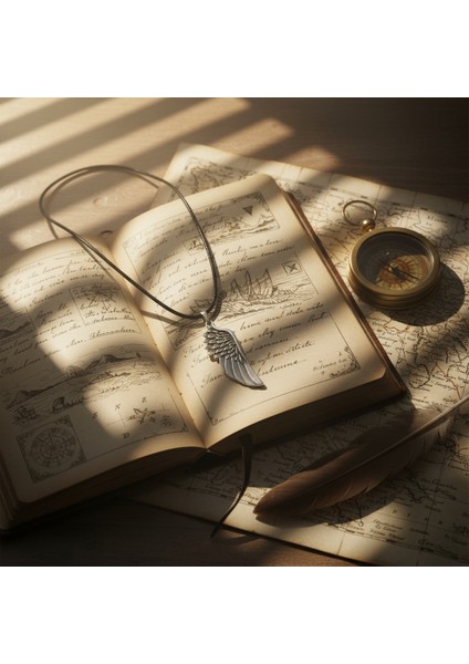 Antik Melek Kanat Gümüş Kaplama Kolye Ucu modelleri