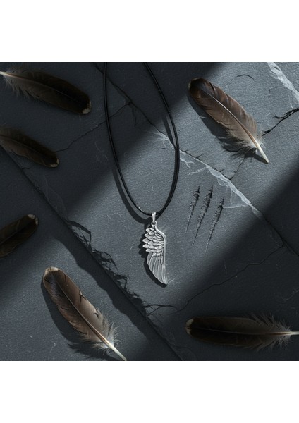 Antik Melek Kanat Gümüş Kaplama Kolye Ucu fırsatları