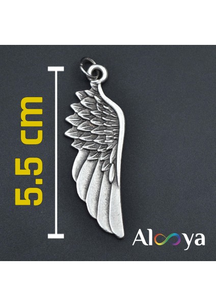 Antik Melek Kanat Gümüş Kaplama Kolye Ucu indirimleri