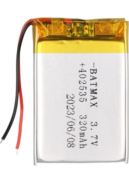 402535 3.7V 320MAH Lityum Polimer (Li-Po) Batarya Ciklet Pil