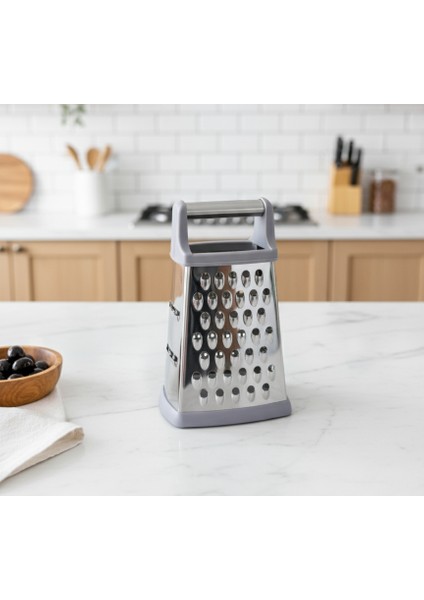 4 Yönlü Metal Rende – Kaymaz Tabanlı, Çok Fonksiyonlu Mutfak Rende fırsatları