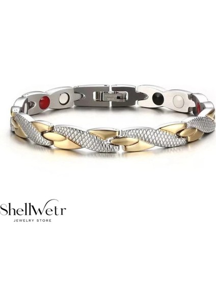 King Argelon Erkek 925 Gümüş Kaplama Mıknatıslı Bileklik Özel Tasarım Luxery Bileklik