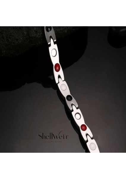 King Argelon Erkek 925 Gümüş Kaplama Mıknatıslı Bileklik Özel Tasarım Luxery Bileklik modelleri