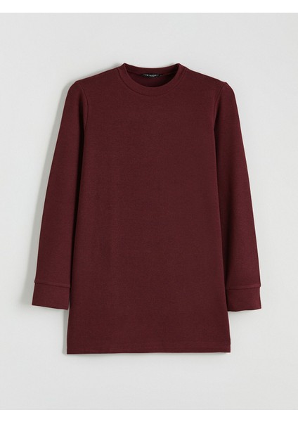 Yeni Sezon Bisiklet Yaka Kadın Sweatshirt Tunik indirimleri