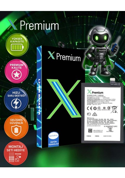 Xpremium Oppo A74 4g Uyumlu Batarya Pil Süper Yüksek Kalite 5000 Mah BLP851