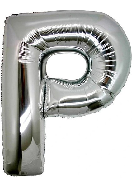 P Harf Folyo Balon Gümüş Renk 40 Inç (5047)