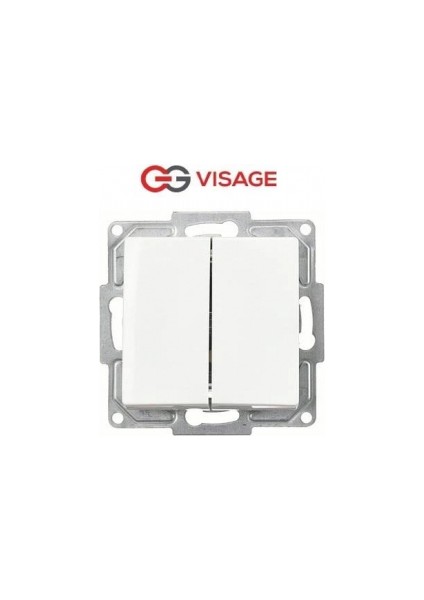 Visage Beyaz Komütatör Anahtar Çerçevesiz - Priz ve Anahtar Için Uyumlu Çerçeve