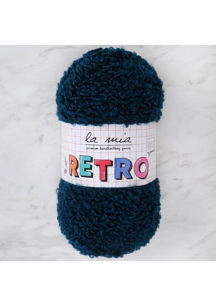 La Mia Retro Petrol Mavisi El Örgü Ipi - LM5206