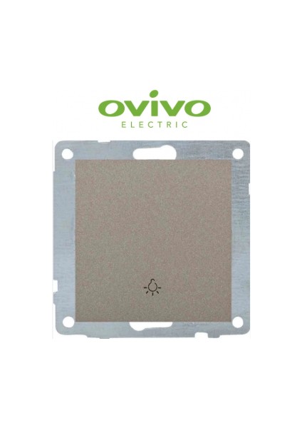 Antrasit Zil Butonu Light Çerçevesiz Grano - Priz ve Anahtar Için Uyumlu Çerçeve