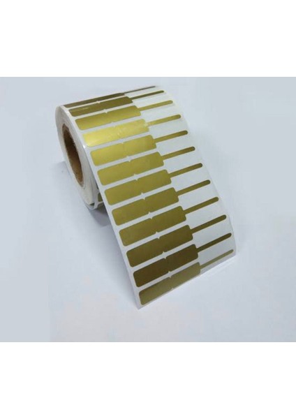 Boş Yapışkanlı Kuyumcu Yüzük Gold Renk Barkod Etiketi 72MM x 10MM