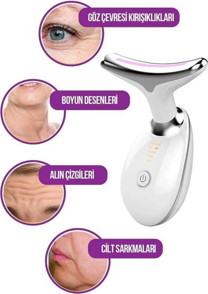 ® 7 Farklı Işık Modlu Titreşimli Boyun ve Yüz Ems Güzellik Cihazı indirimleri