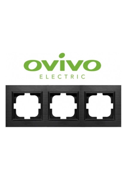 Antrasit Üçlü Çerçeve Quantum - Priz ve Anahtar Için Uyumlu Çerçeve