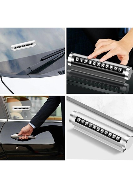 Alüminyum Kasa Gri Renk Çevirmeli Araç Içi Telefon Numaratörü Park Oto Numaratörü (4887) fiyatları