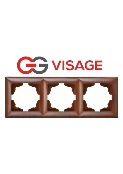 Visage Amazon Ceviz 3 Lü Çerçeve - Priz ve Anahtar Için Uyumlu Çerçeve fiyatları