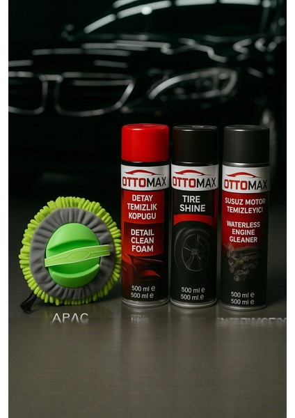 4 Parça Profesyonel Oto Temizlik Seti , Motor, Lastik, Torpide ve Araç Temizleme Mop fiyatları