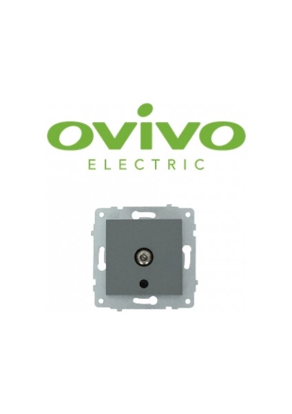 Füme Tv Priz'i F Konnektörlü Çerçevesiz Grano - Priz ve Anahtar Için Uyumlu Çerçeve