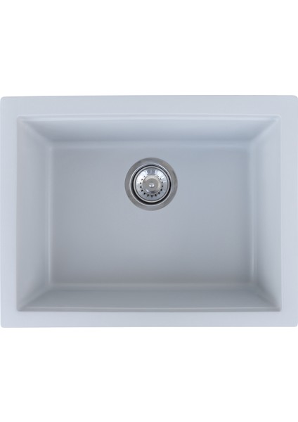 I I Granit Eviye Beyaz Tek Göz Tezgah Altı Mutfak Evyesi 55X45CM (VX-A55)