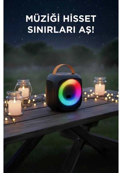 KTS-2387 Taşınabilir Wireless Hoparlör 12W Rgb Işıklı modelleri
