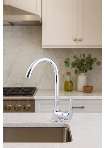 Krom Tek Kollu Mutfak Evye Bataryası – 2 Yıl Garantili, Su Tasarruflu, Dayanıklı ve Şık Tasarım fiyatları