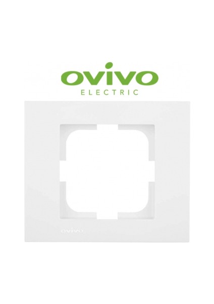 Beyaz Tekli Çerçeve Grano - Priz ve Anahtar Için Uyumlu Çerçeve