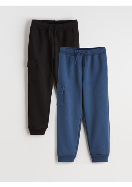 Yeni Sezon Beli Lastikli Erkek Çocuk Jogger Eşofman Altı 2'li