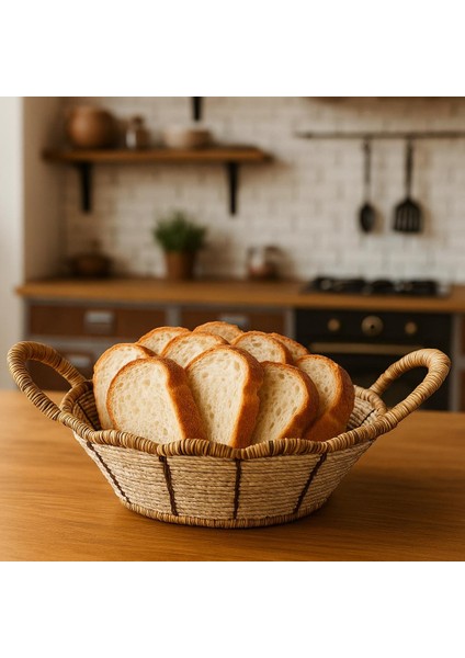 Yuvarlak Hasır Ekmek Sepeti-24 cm x 7 cm fiyatları