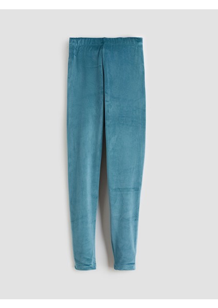 Yeni Sezon Beli Lastikli Kadife Kız Çocuk Tayt