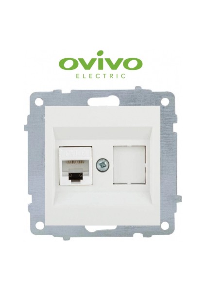 Beyaz Data Prizi Jaksız Çerçevesiz Grano - Priz ve Anahtar Için Uyumlu Çerçeve fiyatları