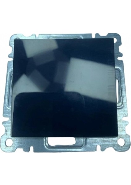 Siyah Tekli Anahtar Çerçevesiz - Priz ve Anahtar Için Uyumlu Çerçeve