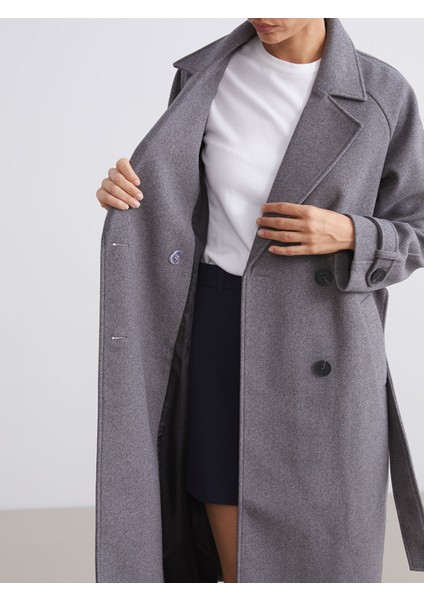 Yeni Sezon Ceket Yaka Oversize Kadın Kaşe Kaban fırsatları