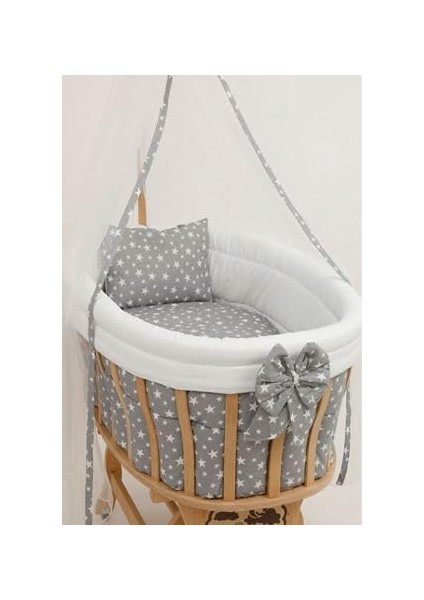 70X130 Lastikli Ranforce Bebek Çarşaf Takımı-Gri Yıldızlı (Gri / 70C) modelleri