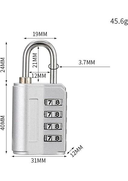 4 Haneli Şifreli Asma Kilit Dolap Bagaj Motosiklet Bisiklet Valiz Bavul Için Metal Kilit modelleri