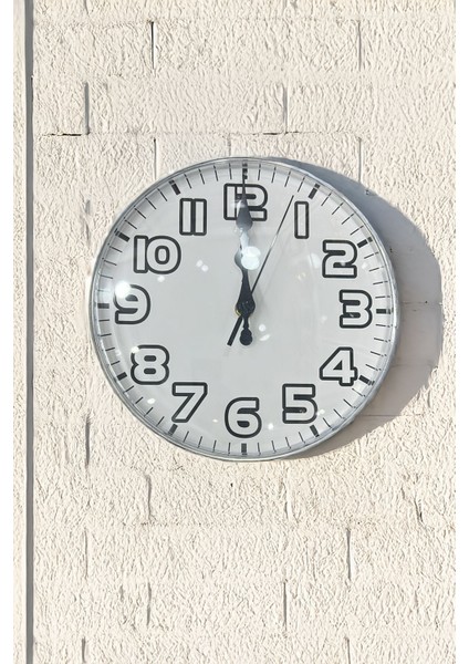 Dekor Duvar Saati Gümüş Kenarlı Kalın Font Duvar Saati Zarif Genç Odası Duvar Saat fiyatları