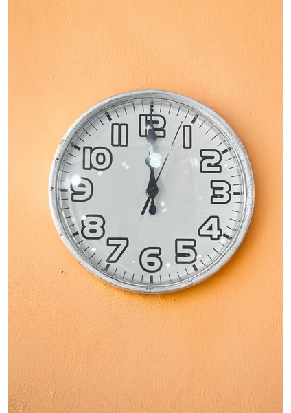 Dekor Duvar Saati Gümüş Kenarlı Kalın Font Duvar Saati Zarif Genç Odası Duvar Saat fırsatları