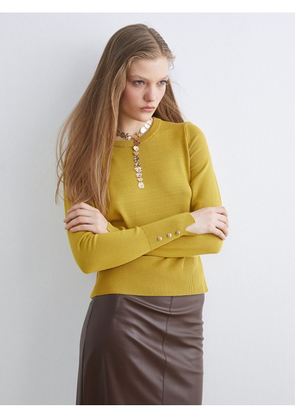 Yeni Sezon Bisiklet Yaka Kadın Triko Kazak