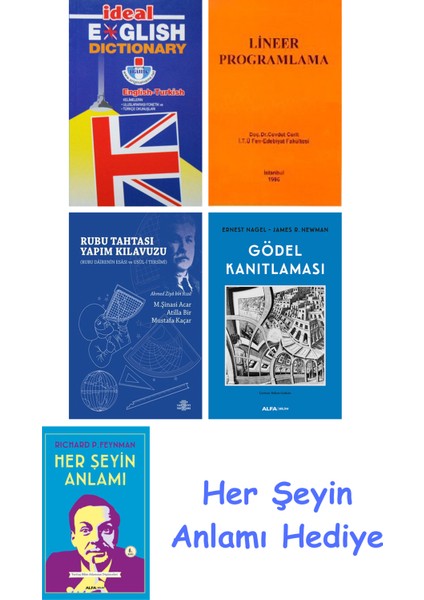 Ideal English Dictionary + Lineer Programlama + Rubu Tahtası Yapım Kılavuzu + Gödel Kanıtlaması + Her Şeyin Anlamı