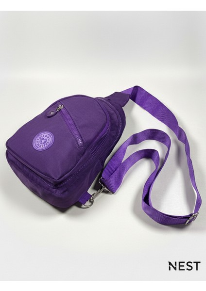 Ayarlanabilir Günlük Mor Bel Çantası, Omuz Çantası