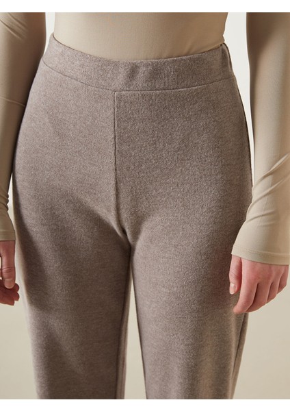 Yeni Sezon Beli Lastikli Kadın Triko Pantolon modelleri