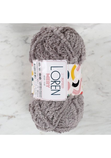 Loren Mery Gri El Örgü Ipi - M411 - 34317