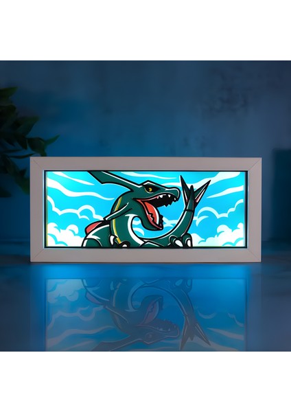 Efsanevi Gökyüzü Ejderhası Rayquaza LED Işık Kutusu