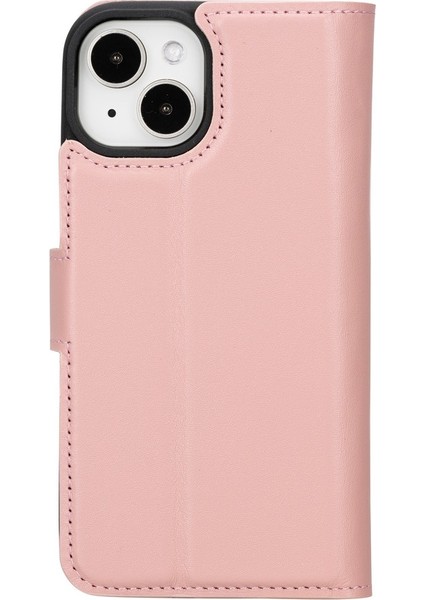 Apple iPhone 15 Uyumlu Deri Cüzdanlı Kılıf Mwwn Nu2 Pembe indirimleri
