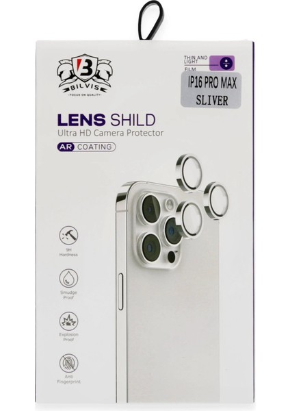 iPhone 16 Pro Max Bilvis Titan Kamera Lens - Titan GRI-(5796) - M045K047-R95045 modelleri